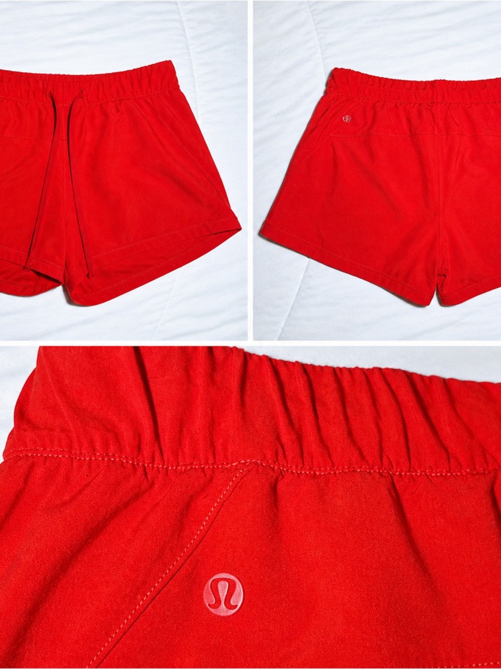 Lululemon Women’s Hot Red Athletic Running Shorts Size 2 Lightweight Activewear